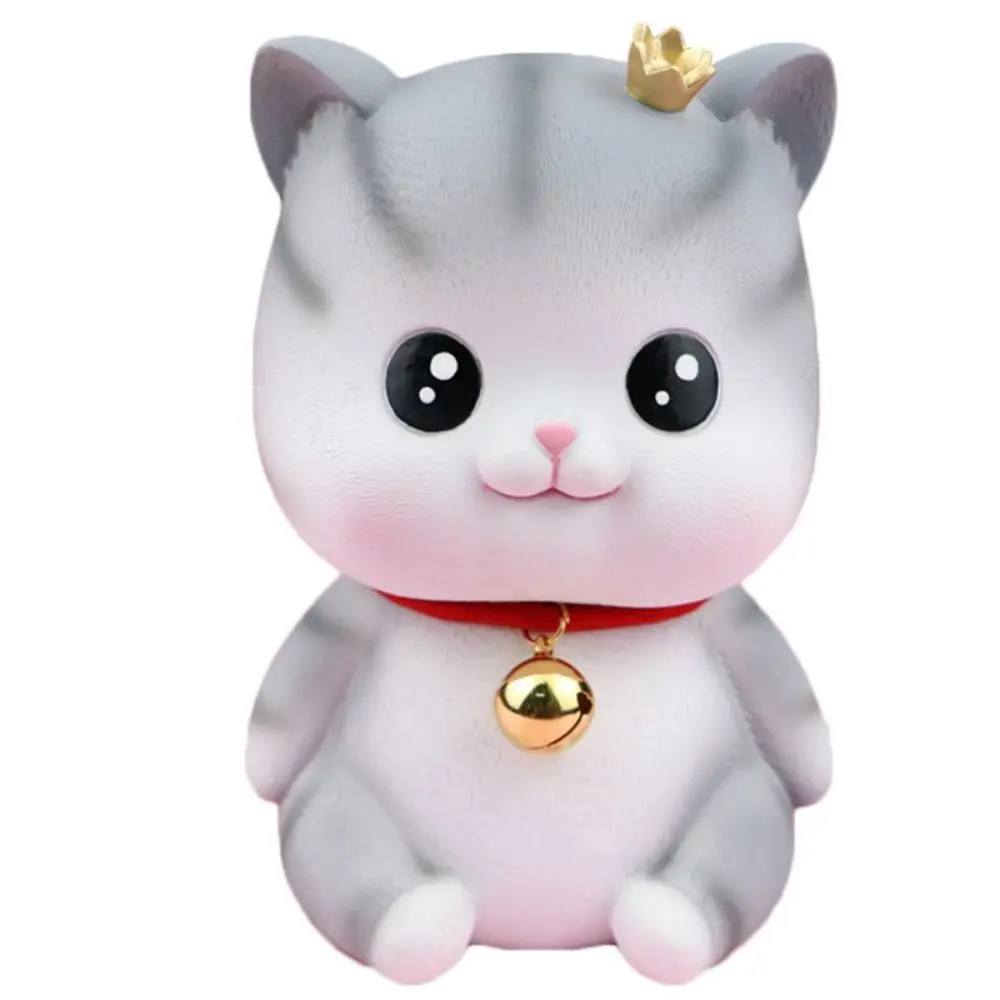 

Large-capacity Cartoon Cat Piggy Bank Anti-fall Cat Design Desktop Cat Ornament Cute Cat Saving Box Children