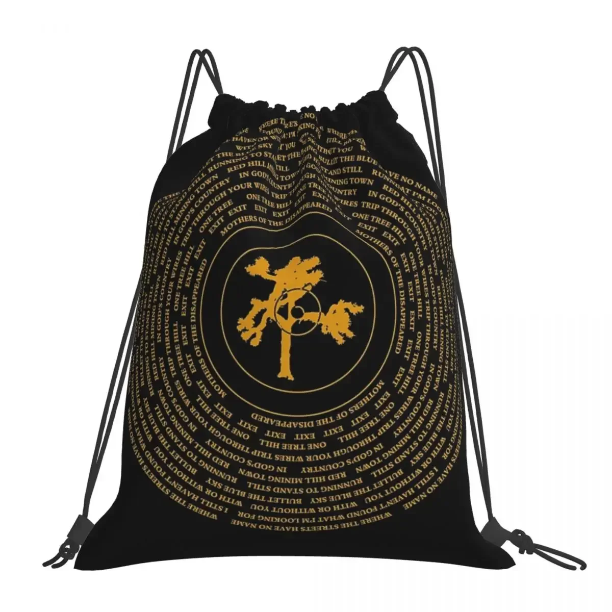 Joshua Tree Vinyl Backpacks Fashion Portable Drawstring Bags Drawstring Bundle Pocket Sports Bag BookBag For Man Woman Students