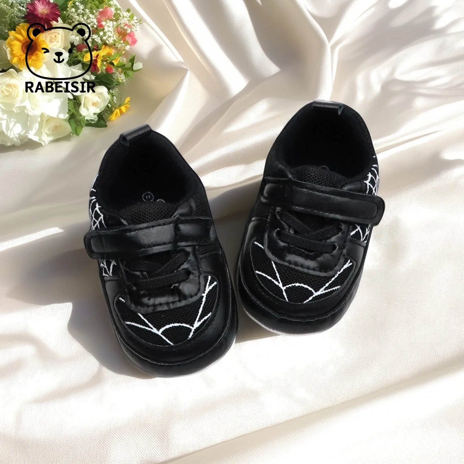 

Мужская детская обувь RABEISIR, спортивная обувь, детская прогулочная обувь, 0-6-12-18 месяцев, сетчатая противоскользящая и дышащая