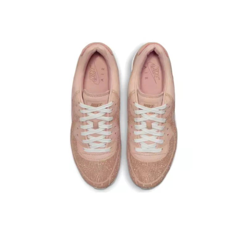 Nike Air Max 90 Comfort Nonslip Leisure Ventilate Air-Cushion Wear-Resisting Cushioning Low-Cut Running Shoes Pink DC7948-100