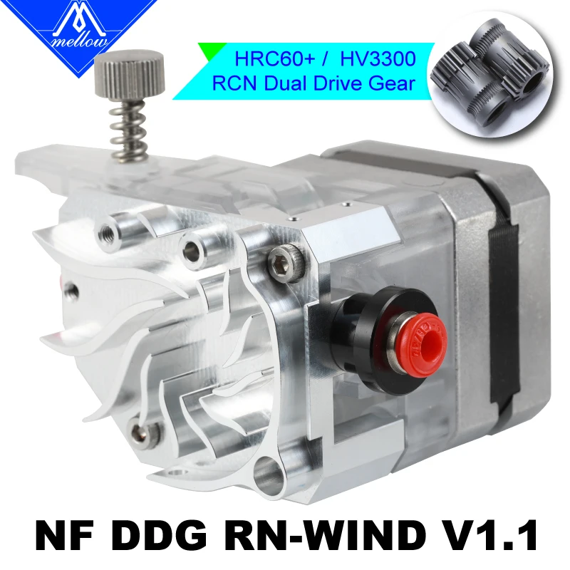 

Mellow RCN Nano Coated RN-WIND V1.1 Extruder High Hardness HV3300 Dual Drive Gear For Ender 3 53D Printer Parts Titan Aero