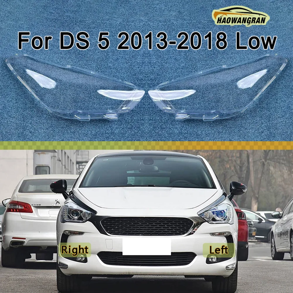 

Car Front Headlight cover For DS 2013-2018 5 Low Car Accessories Headlight Cover Shade Lampshade Lens Headlamp Shell Plexiglass