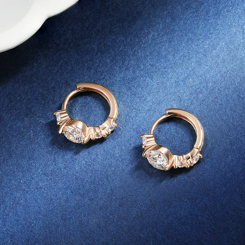 TBCYD 5mm D Color Moissanite Hoop Earrings For Women With GRA S925 Sterling Silver Ear Clasps Buckle Original New Fine Jewerly