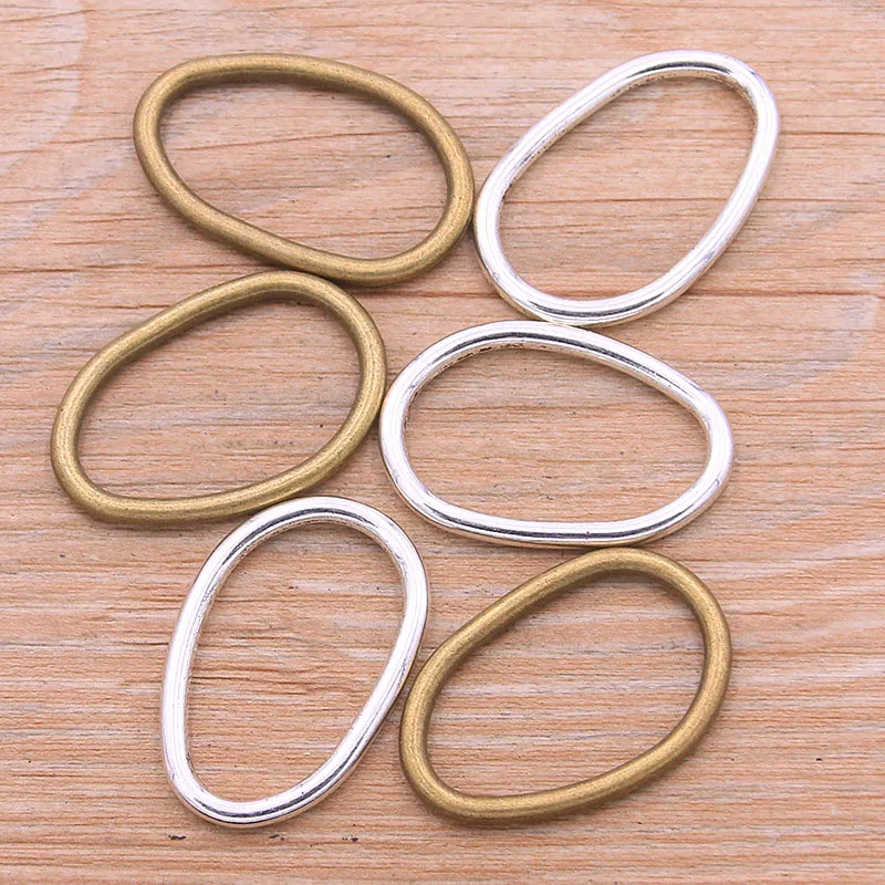 8PCS 23*35mm Wholesale New Product Two Color Hollow Irregular Charms Geometry Connector Jewelry Metal Alloy DIY Marking