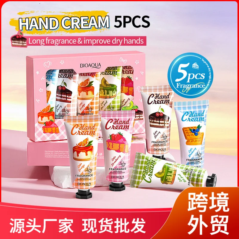 BIOAOUA Perfume Hand Cream Kit Hydrating Nourish Repair Dry Rough Hands Skin Care For Winter