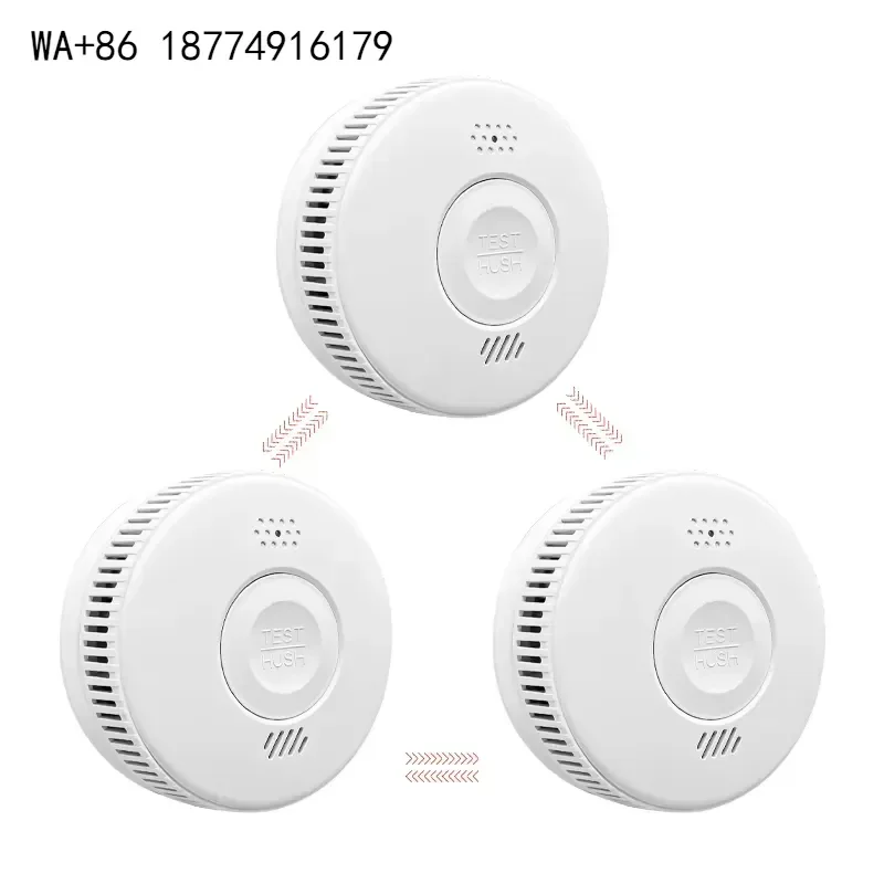wmwmnu 433 868MHZ Photoelectric Fire Smoke Leak Detector System 3 Year Battery 85Db Wireless Interlinked Smoke Alarm