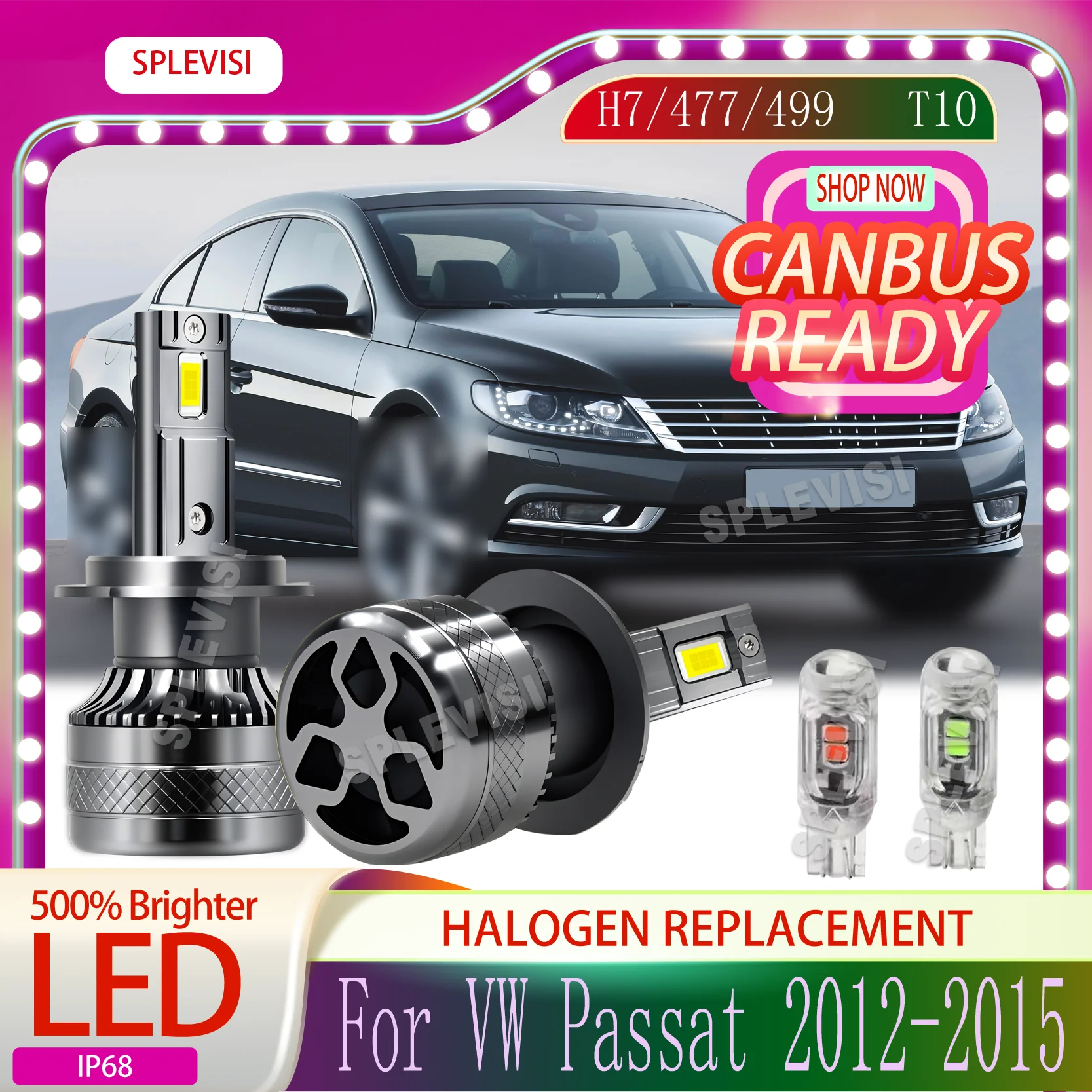 

for Safe Nighttime Driving 20000LM Brightness Easy Installation DC 12V-24V H7 LED HEADLIGHT For VW Passat 2012 2013 2014 2015