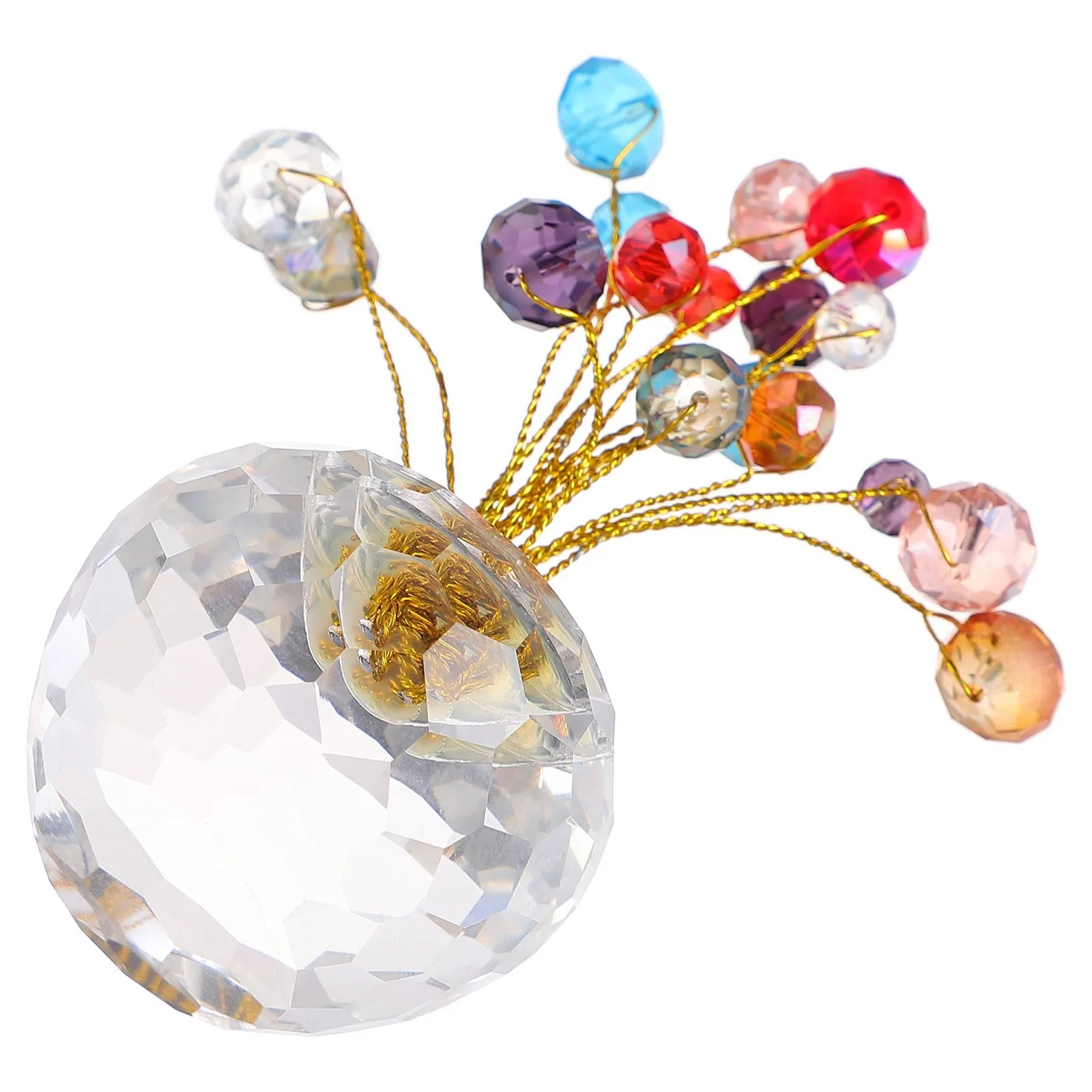 

Crystal Tree Ornament Good Fortunate Decor Feng Shui Paperweight Desktop Office Tabletop Business Present Crystal Tree Ornament