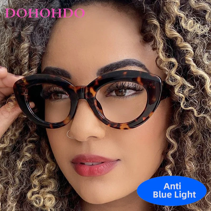 

Vintage Designers Oversized Cat Eye Blue Light Blocking Glasses Women Men Optical Spectacle Protection Eyeglasses Lentes Очк