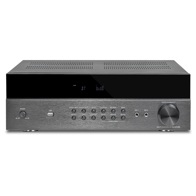 Kinma-Home Theater Sistema Amplificador De Áudio, Receptor HD AV 7.1, Novo Design, AV-6136HD