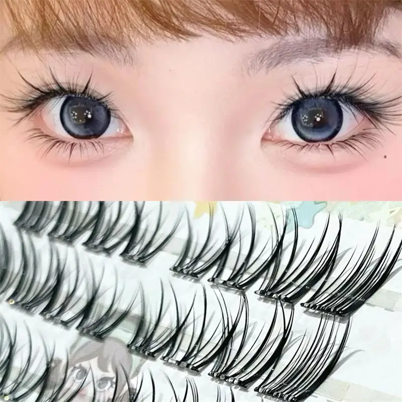 Mixiaohe Fox Style Eyelashes 80 Clusters 48 Clusters Natural Lash Individual Long Curly Comic Eye 8mm 12mm
