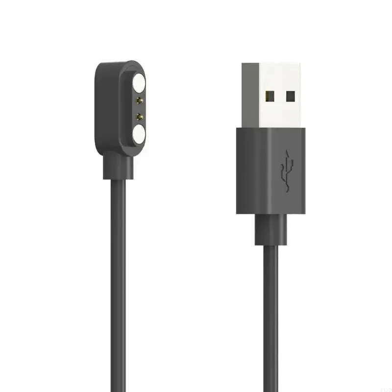 حبل شحن كابل USB قوي باللون الأسود لشحن الساعات الذكية COLMI P71