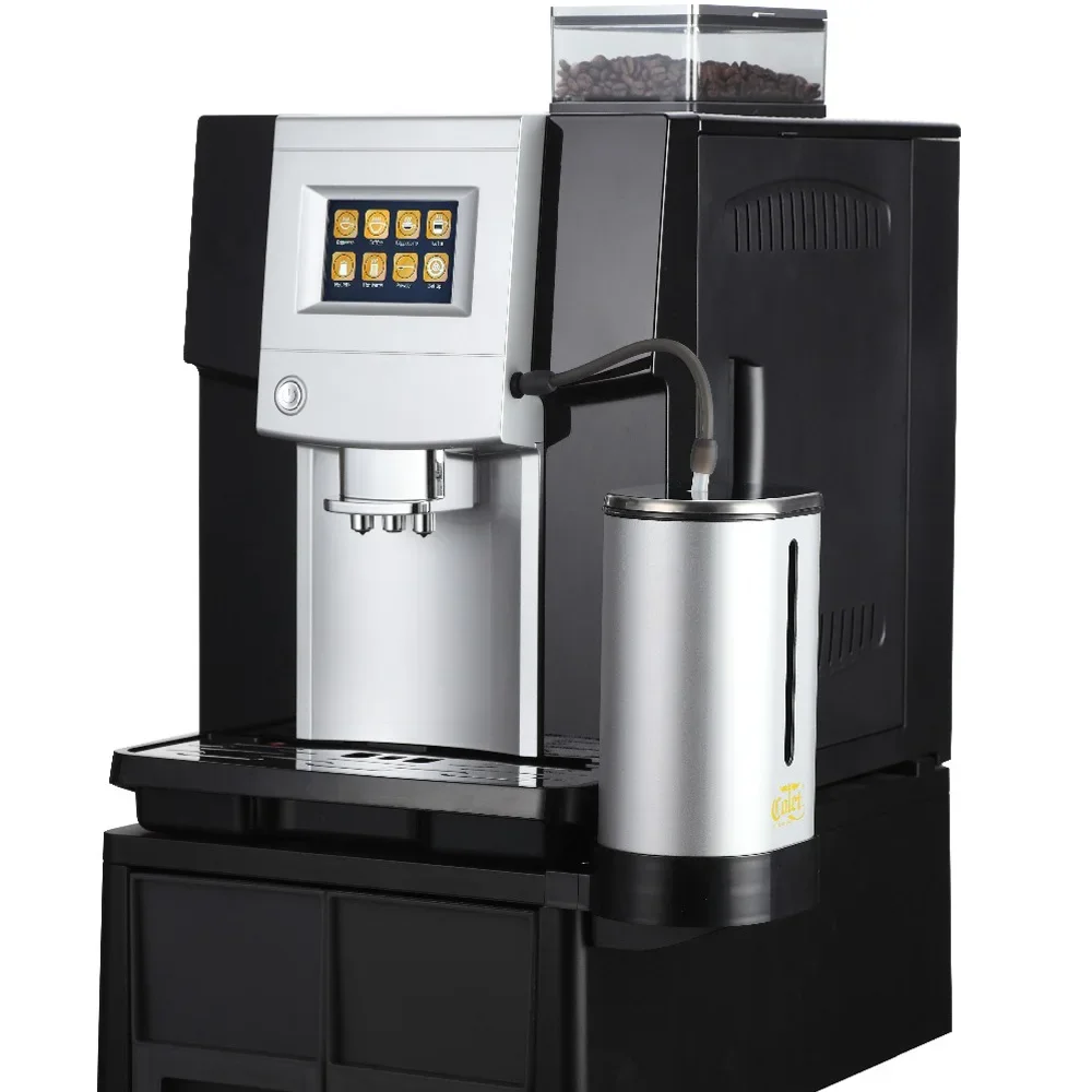 

Commercial use 3.5 " Touch Screen 4 Languages Latte Cappuccino Espresso Hot Water Fully Automatic Coffee Machine