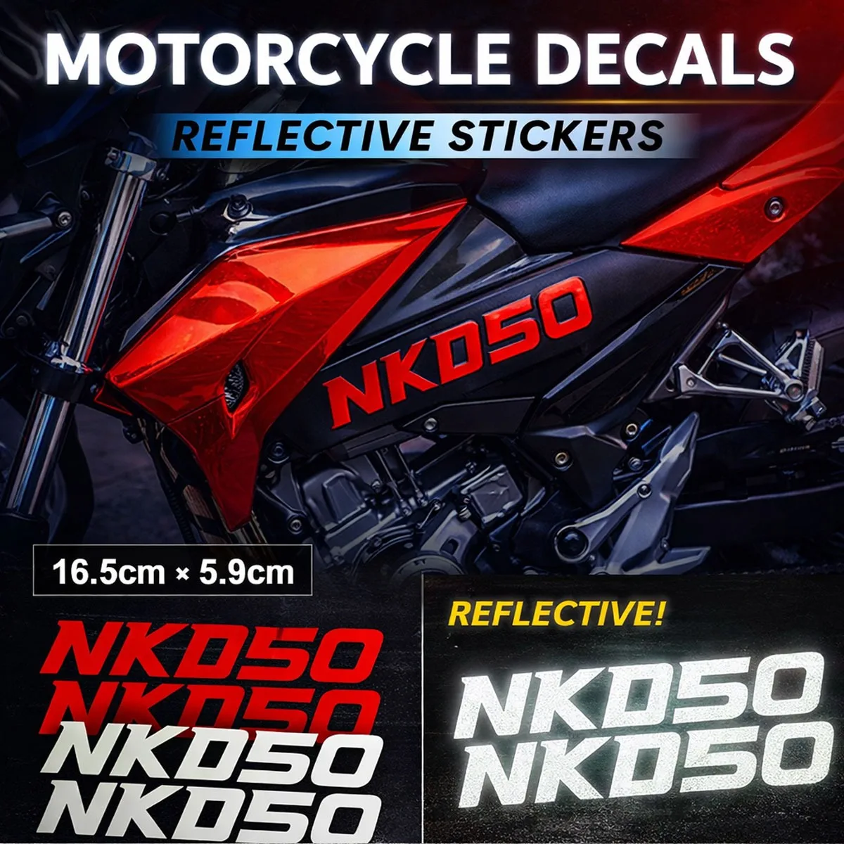 

For RIEJU NKD50 Motorcycle Sticker Decal – Sport Style Graphics for Body & Fairing, Universal Fit, Waterproof & Durable