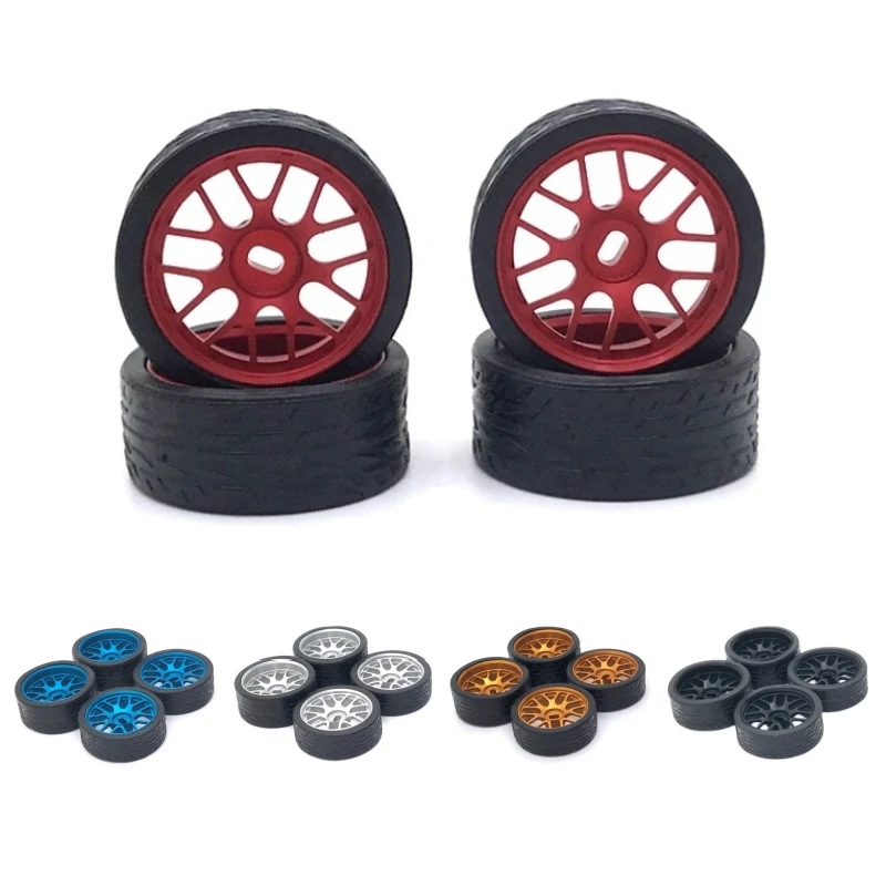 

Metal Upgrade 26.5mm Racing Drift Wheel Hub Tires For WLtoys Mosquito Car KYOSHO 1/28 RC Car Modified Accessories