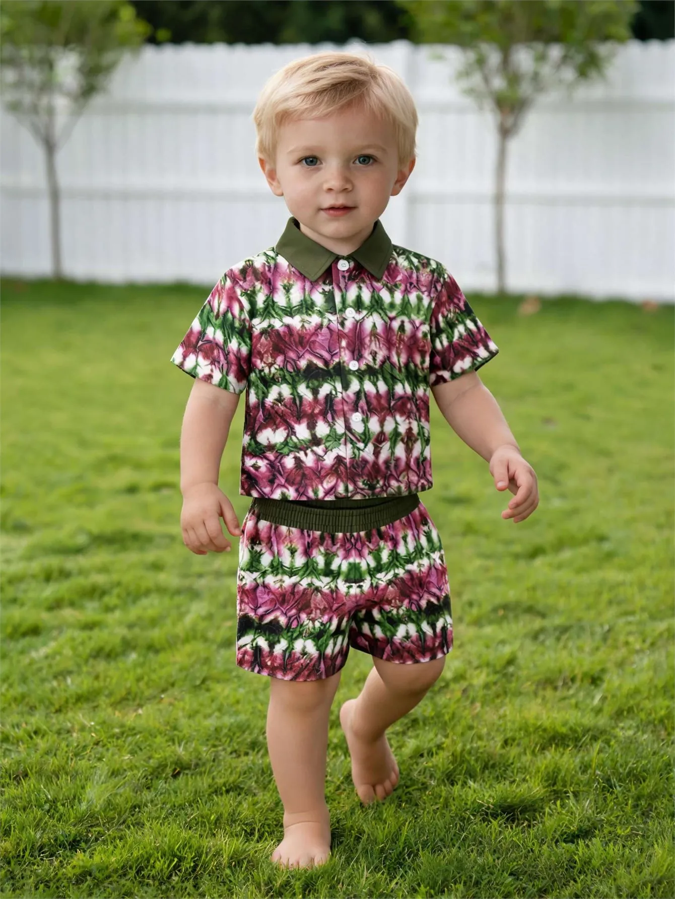 Baby shirt shorts, breathable sweat wicking and quick drying fabric, comfortable and versatile, cute and energetic baby outfit