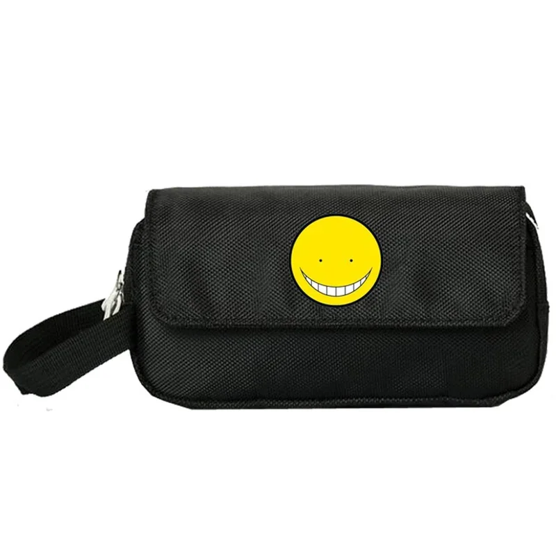 

2-слойный, черный, Ansatsu kyoshitsu, пенал в стиле аниме, сумка для ручек, пенал для студентов, детей, подростков, школьные принадлежности для девочек и мальчиков