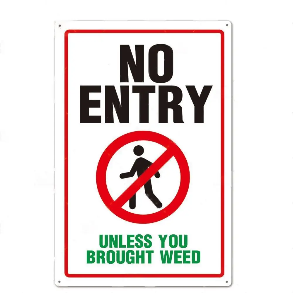 Personality Customization No Trespassing No Entry Private Property Warning Signs Public Garage Workshop Wall 30*20cm