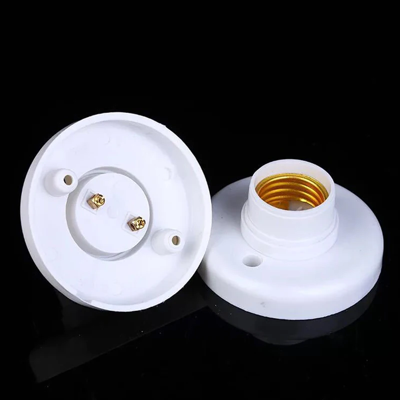 E27 Screw Cap Socket White Ceiling Light Bulb Fixing Stand Light Bulb Holder