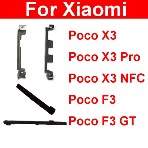 Side Button Buckle Bolt Bracket For Xiaomi Poco F3 GT X3 Pro NFC Power Volume Key Switch Bracket Snap Gasket Replacement Parts