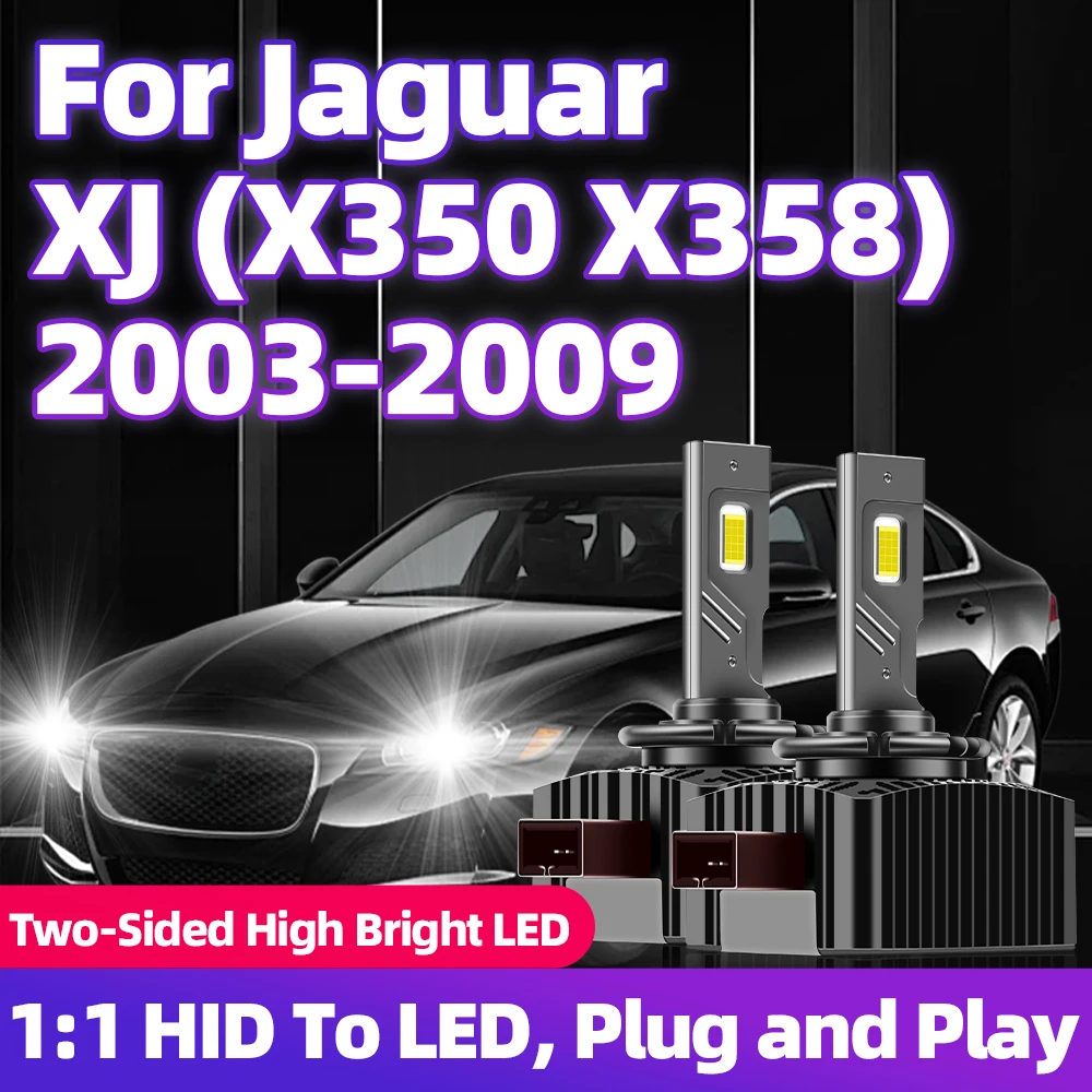 

Для Jaguar XJ (X350 X358) 2003 2004 2005 2006 2007 2008 2009 светодиодная фара 1:1 HID D1S Turbo 30000LM 110 Вт двусторонняя автомобильная лампа CSP