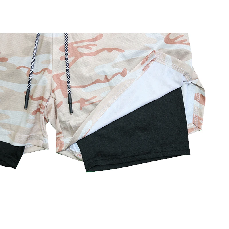 Herren-Performance-Shorts, einfarbig, 2-in-1-Gymnastik-Shorts, Kompression, dehnbar, Sport-Shorts, schnell trocknend, Fitness, Workout, Sommer – Detail 20