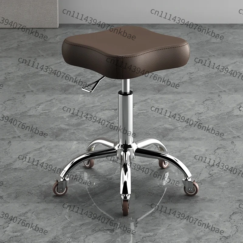 PU LeatherRolling Swivel Stool with Wheels, Height Adjustable Ergonomic Chair for Nail Studio, Salon, Barber Shop & Home Kitchen