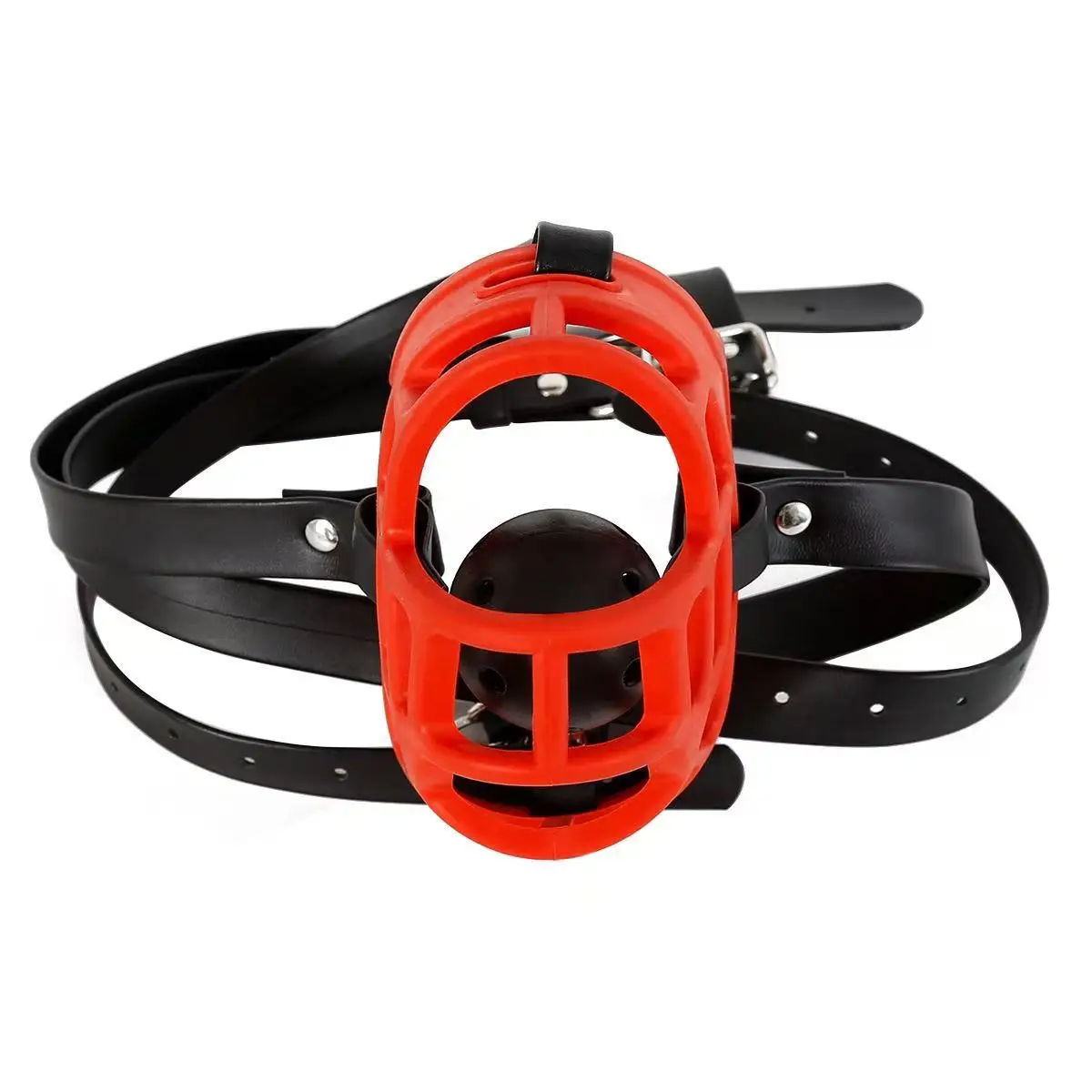 SM Donkey Face Mask with Mouth Gag – Mesh & Hard Ball Gag, Adult Sex Toy for Role Play & Adult Game Performance Prop view 2