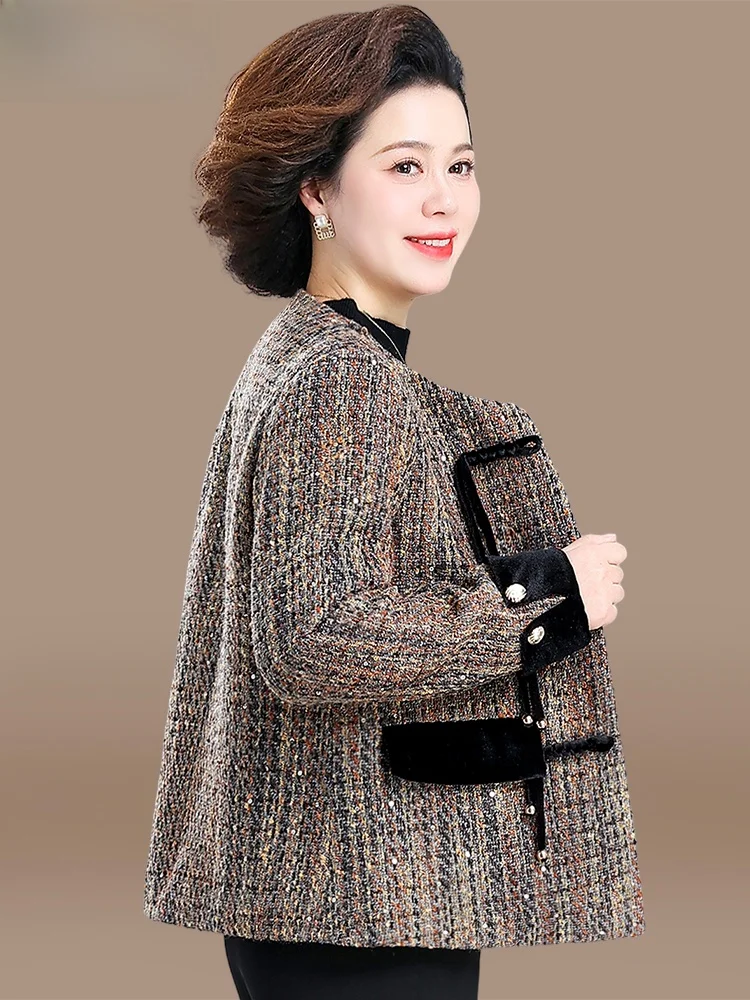 

Ele Young Mom Autumn Faion Outerwear Small Fraance Sle Coat 2024 New Middle-Aged Women's Spring Autumn Trendy ...