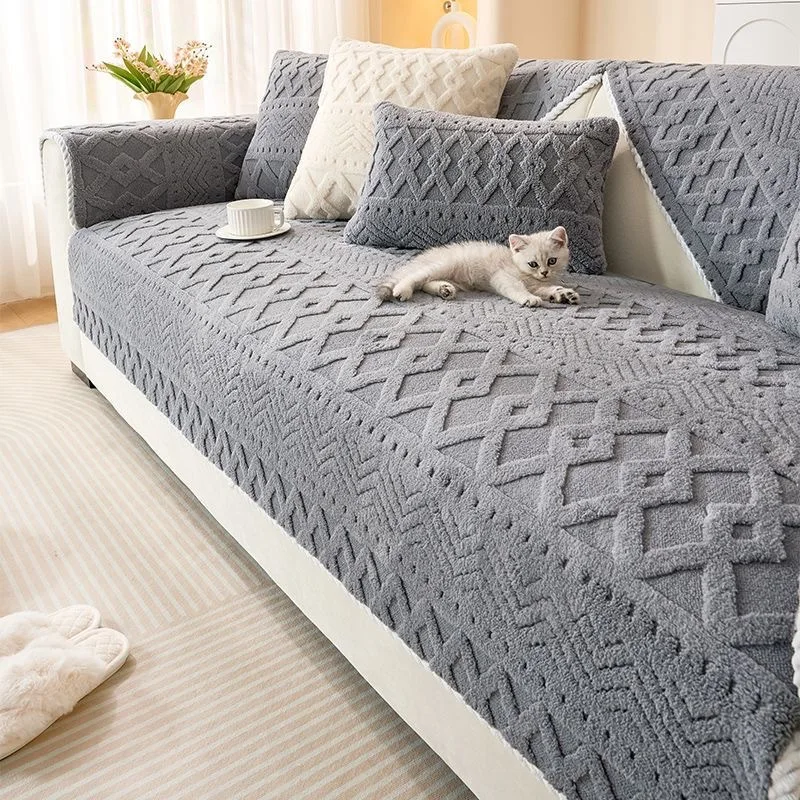 

Luxury Plush Cotton Sofa Cushion Thickened for Fall Winter Non-Slip Cover Cloth Seat Cushion Soft Comfortable Luxury Home Decor