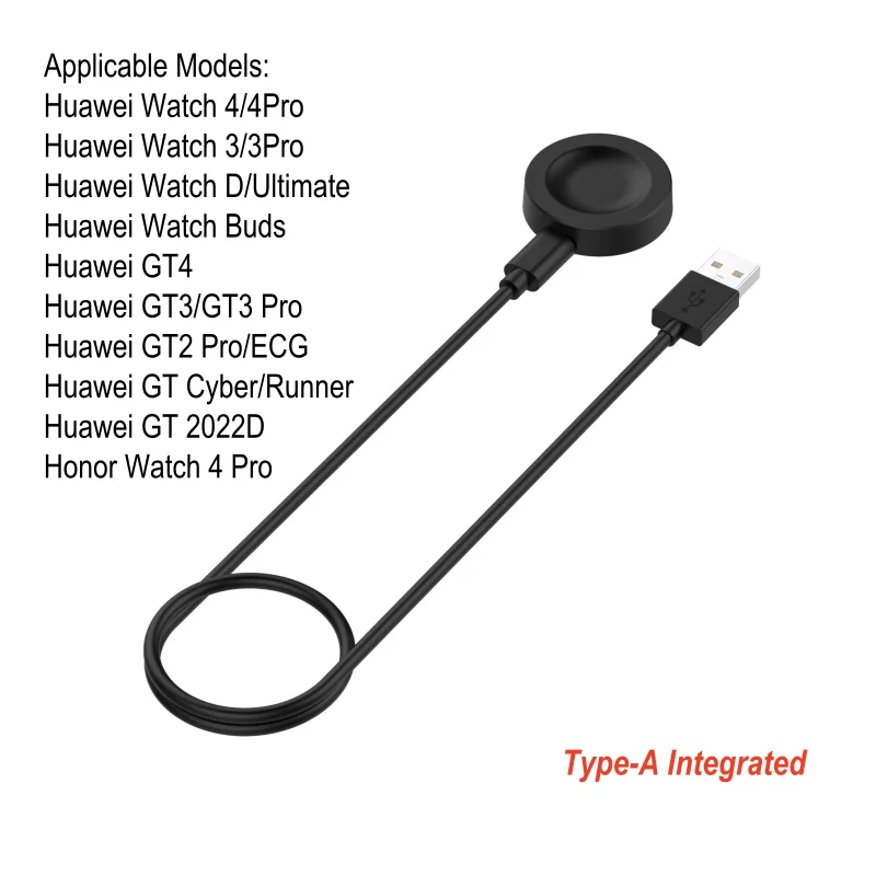 Round Dock Charger For Huawei Smart Watch 4 4Pro Watch 3 3Pro D Ultimate Buds, GT5 GT4 GT3 Pro GT2 Pro ECG, GT Cyber Runner 2022