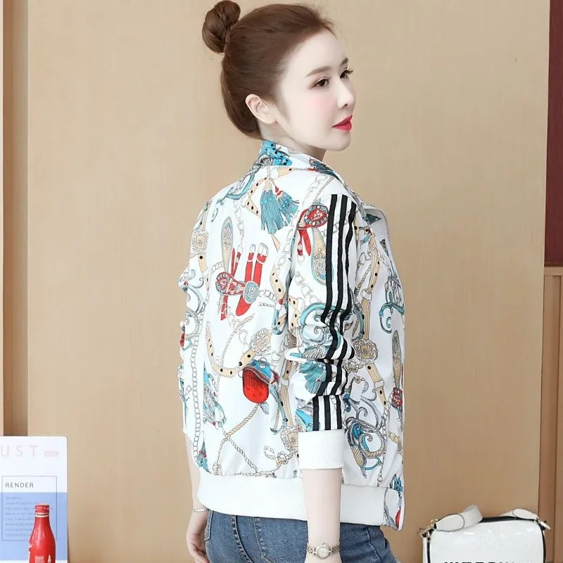 Primavera otoño béisbol aviador abrigo mujer nuevo en prendas de vestir exteriores sueltas elegante chaqueta Bomber de manga larga para mujeres ofertas bonita venta