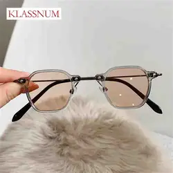 2024 New Fashion Small Square Sunglasses Men Women Retro Punk Shades Vintage Trendy Designer Driving Glasses UV400 Black Leopard