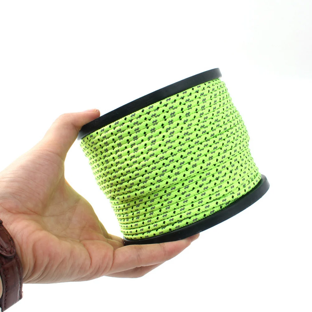 

50M 4Mm Reflective Rope For Outdoor Camping Durable Lightweight Weather Resistant Tent Guy Lines Portable Bright Color Cordage