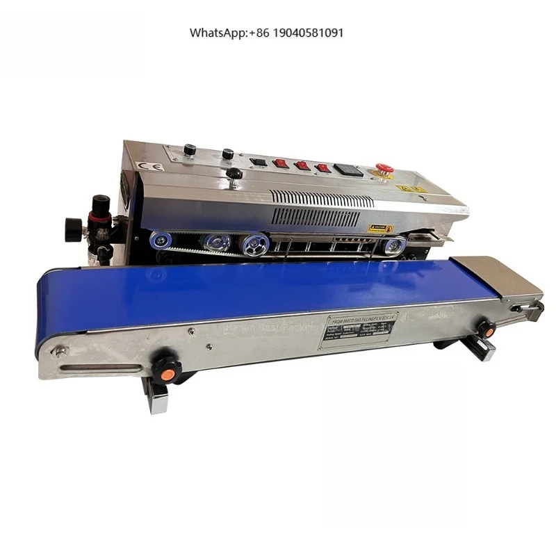 Automatic Electric or Manual Continuous Band Sealer Easy to Operate Horizontal Sealing Machine for Plastic Film and Paper Bags