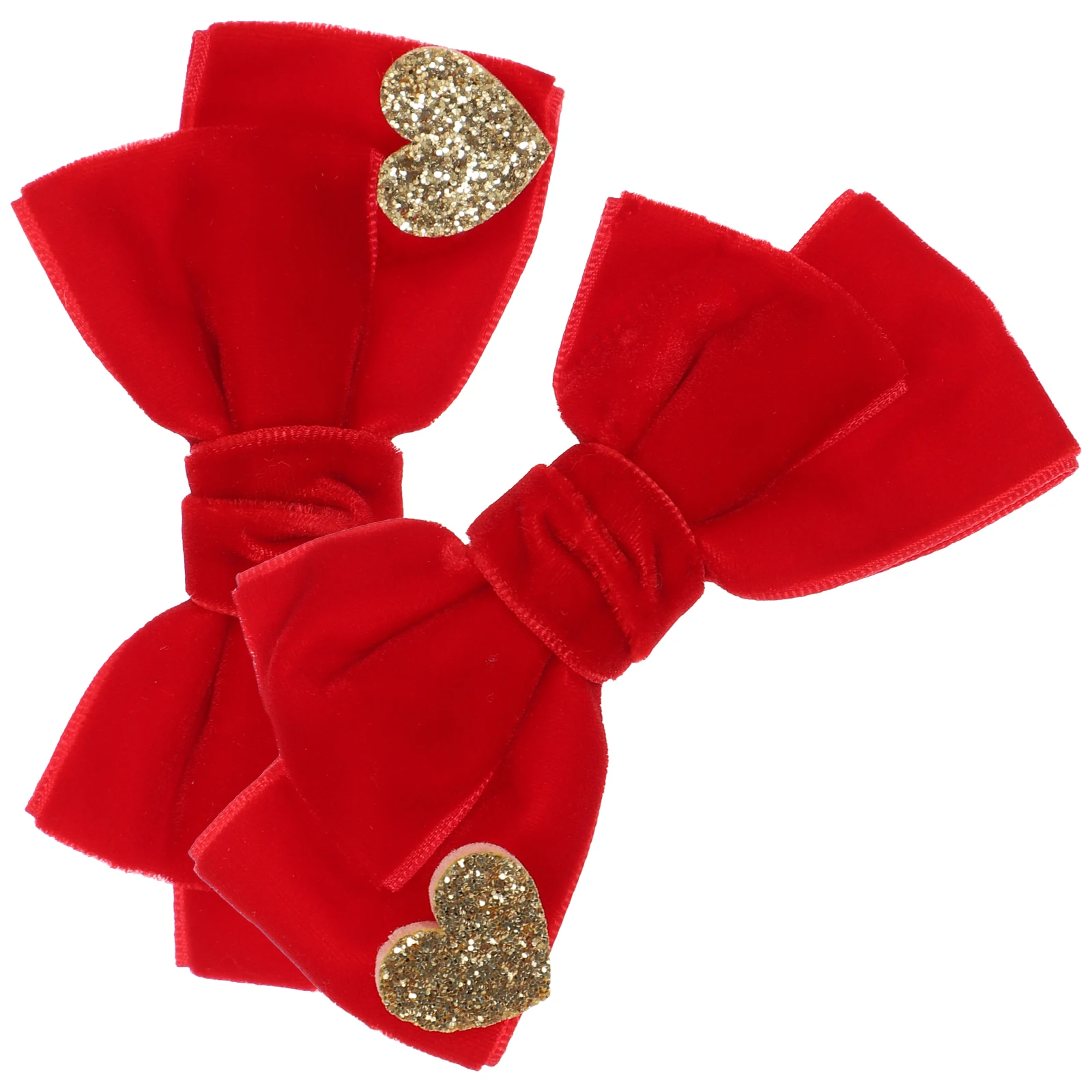 

2Pcs Fashionable Butterfly Hair Clips Red Bows for Little Girls Strong Hold Hairpins for Comfortable All-Day Wear