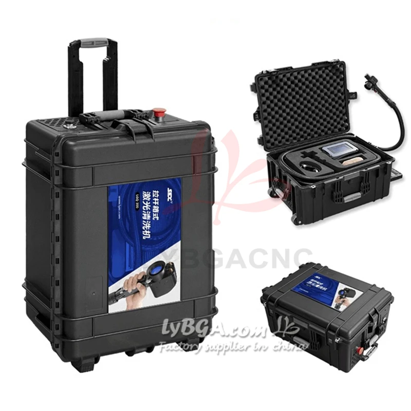 200W 100W Pulse Laser Cleaning Rust Removal Machine Laser Descaling Equipment Air Cooled Rust Degreas Deoxidizing Mould Cleaner