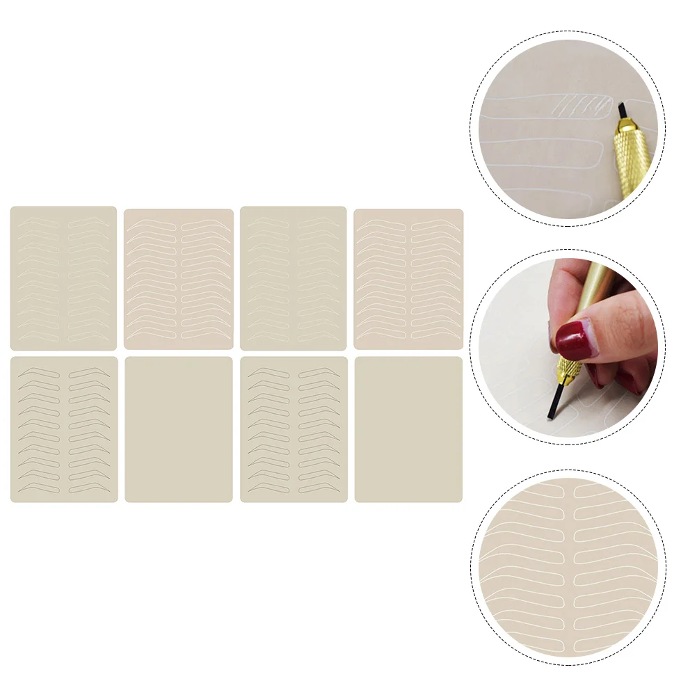 

8Pcs Tattoo Practice Skin Artificial Flexible Skin Texture Rubber Practice for Tattooing Microblading