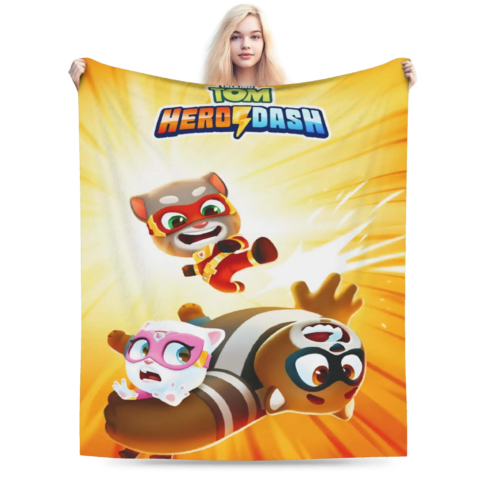 T-Talking T-Tom And F-Friends Throw Blanket for Couch  Soft Cozy Plush Blanket 50x60 Inch Multi-size Bedspreads for All Seasons
