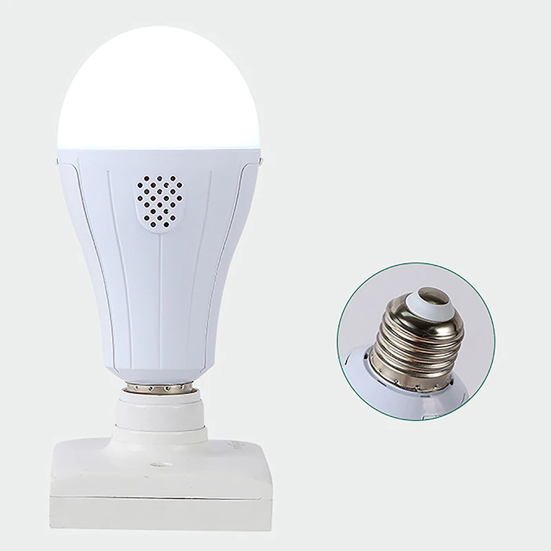 Bombilla LED de emergencia con batería recargable, luz inteligente automática para el hogar, Camping, porche, lámpara de jardín, 9W