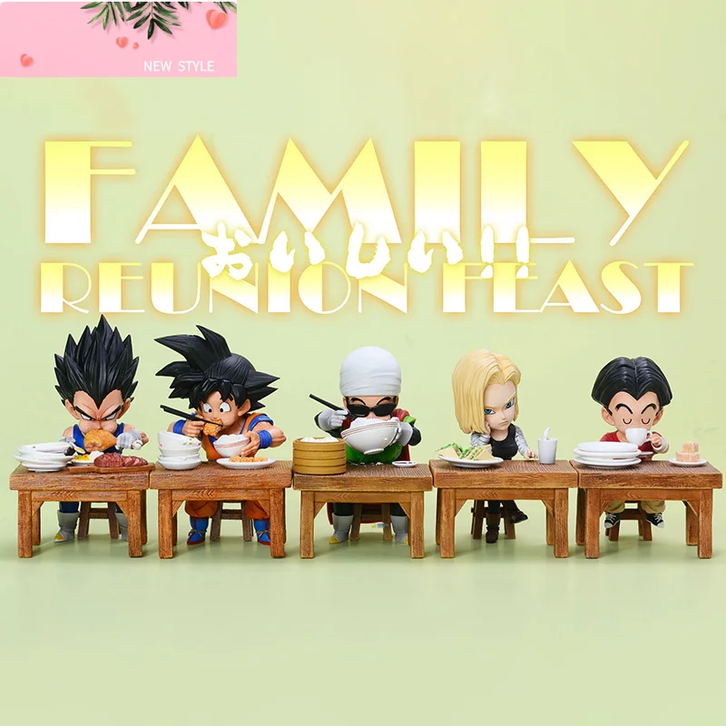 

Dragon Ball Z Vegeta Figure Son Goku Son Gohan Kuririn Android 18 Eating 8cm Pvc Action Figures Collection Model Toys Gifts