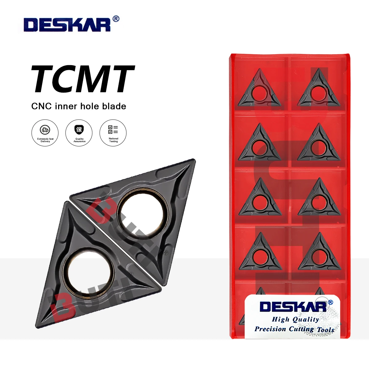 

TCMT110204 TCMT110208 LF3018 Токарные пластины DESKAR 100% оригинальные треугольные расточные лезвия Внутренний токарный инструмент Специально для литья I