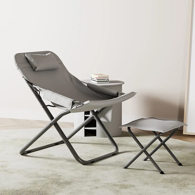 Летнее кресло, складное кресло для обеденного перерыва, уличный ленивый диван, офисный артефакт для сна, простая спинка, пляжное кресло