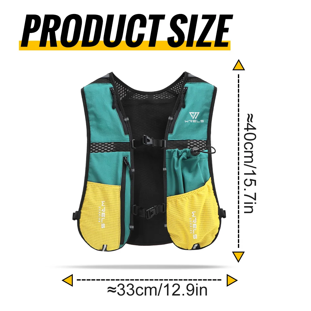 WRELS Hydration Backpack Lightweight Hydration Pack Water Backpack for Marathon Running Backpack Water Bottle Breathable Sports
