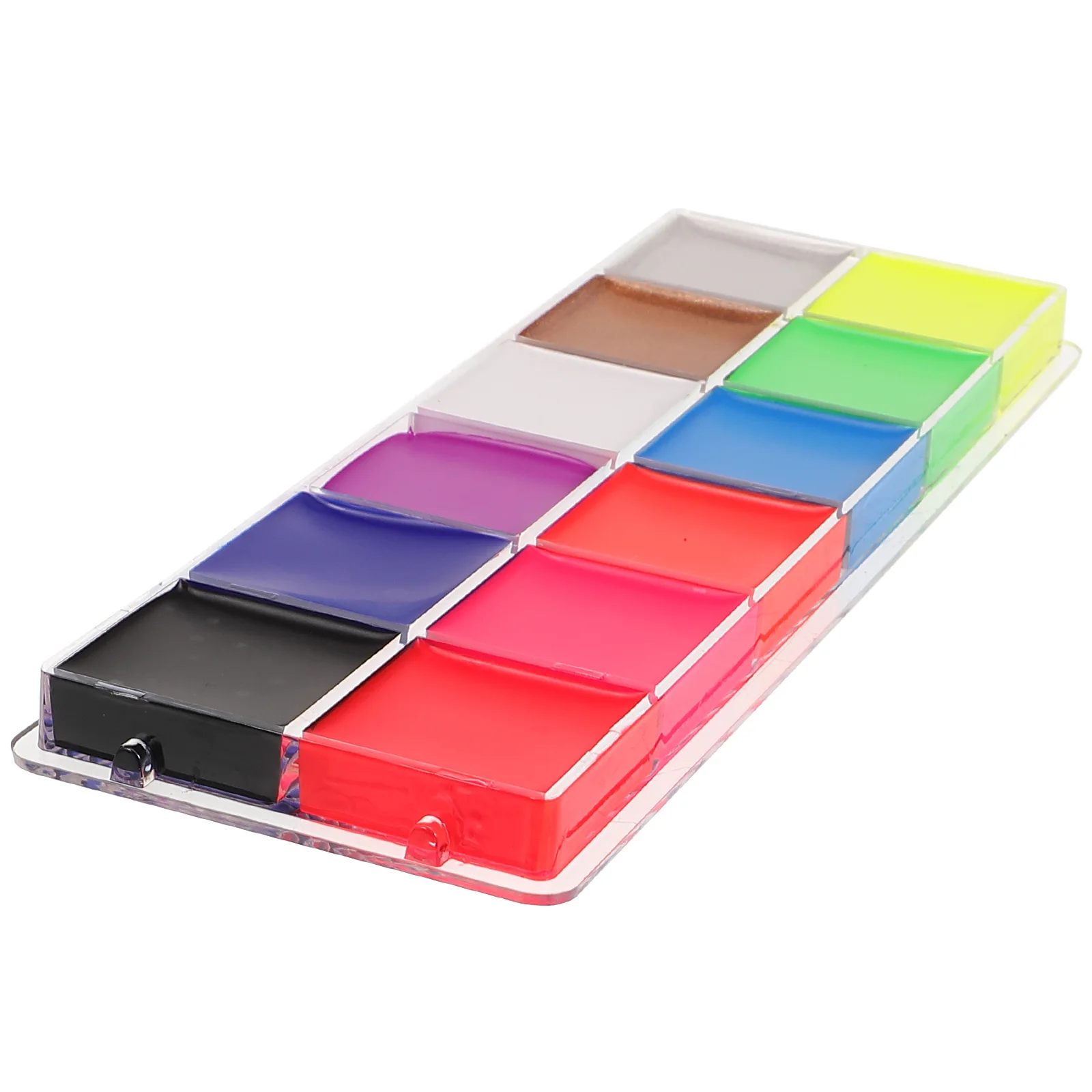 

Halloween 12 Color Fluorescent Face Paint Waterproof Gentle on Skin for Parties Festivals
