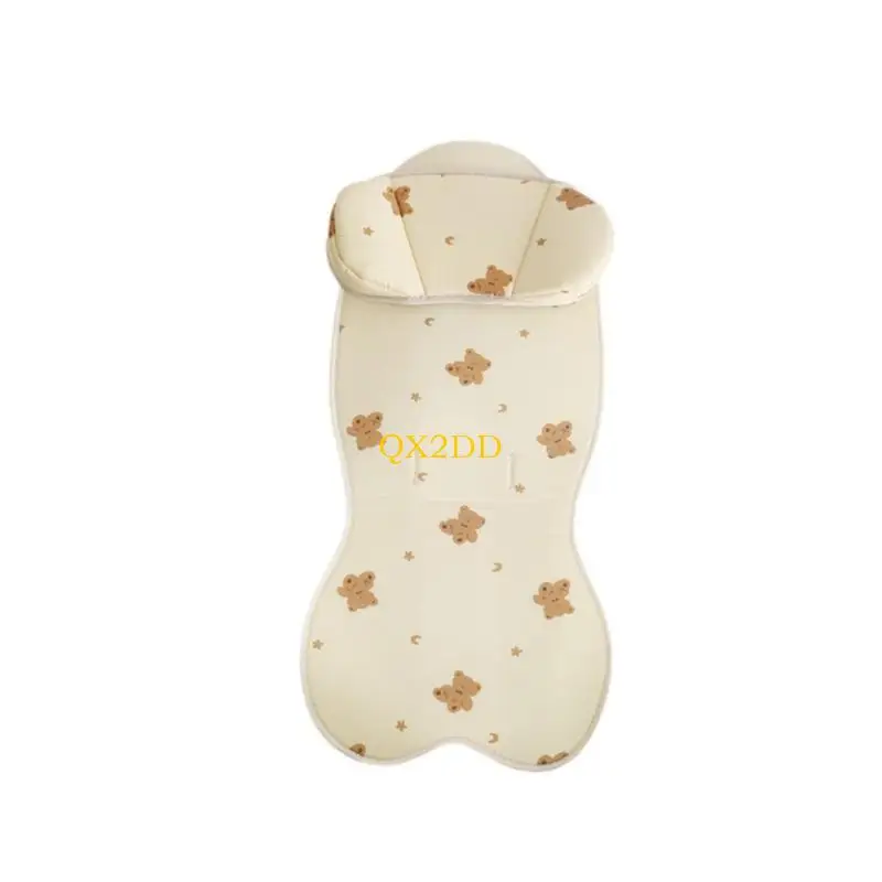 QX2D Baby Strollers Accessory Pad Secure Fastening Hole Detail Lightweight Cushion for Baby Carriage Four Weather Use