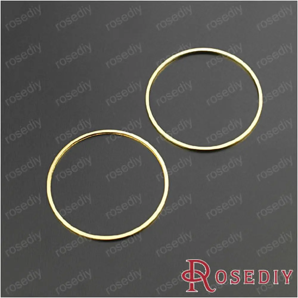 Wholesale  Gold color 10mm 14mm 25mm 30mm 40mm 50mm Round Copper Closed Ring Diy Jewelry Findings Accessories (JM6441)