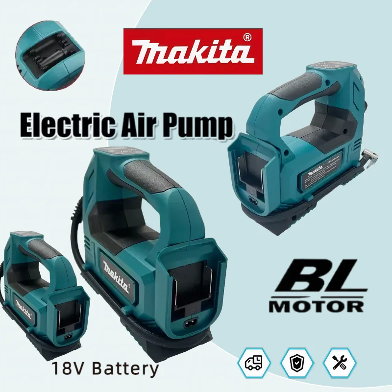 

Портативный беспроводной насос для накачки шин Makita, 18В, электрический воздушный компрессор, ручной воздушный насос для автомобилей, велосипедов, шаров
