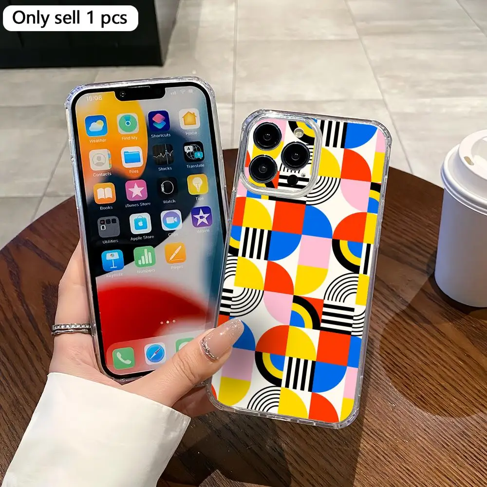 

abstract-art Phone Case Magnetic Clear Case For iPhone 17/16/15/14/13/12/11, Magsafe Transparent Shockproof Phone Cover