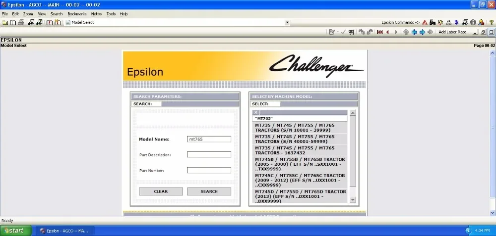 EPC-SOFTWARE Challenger Repair and Parts USA 2022